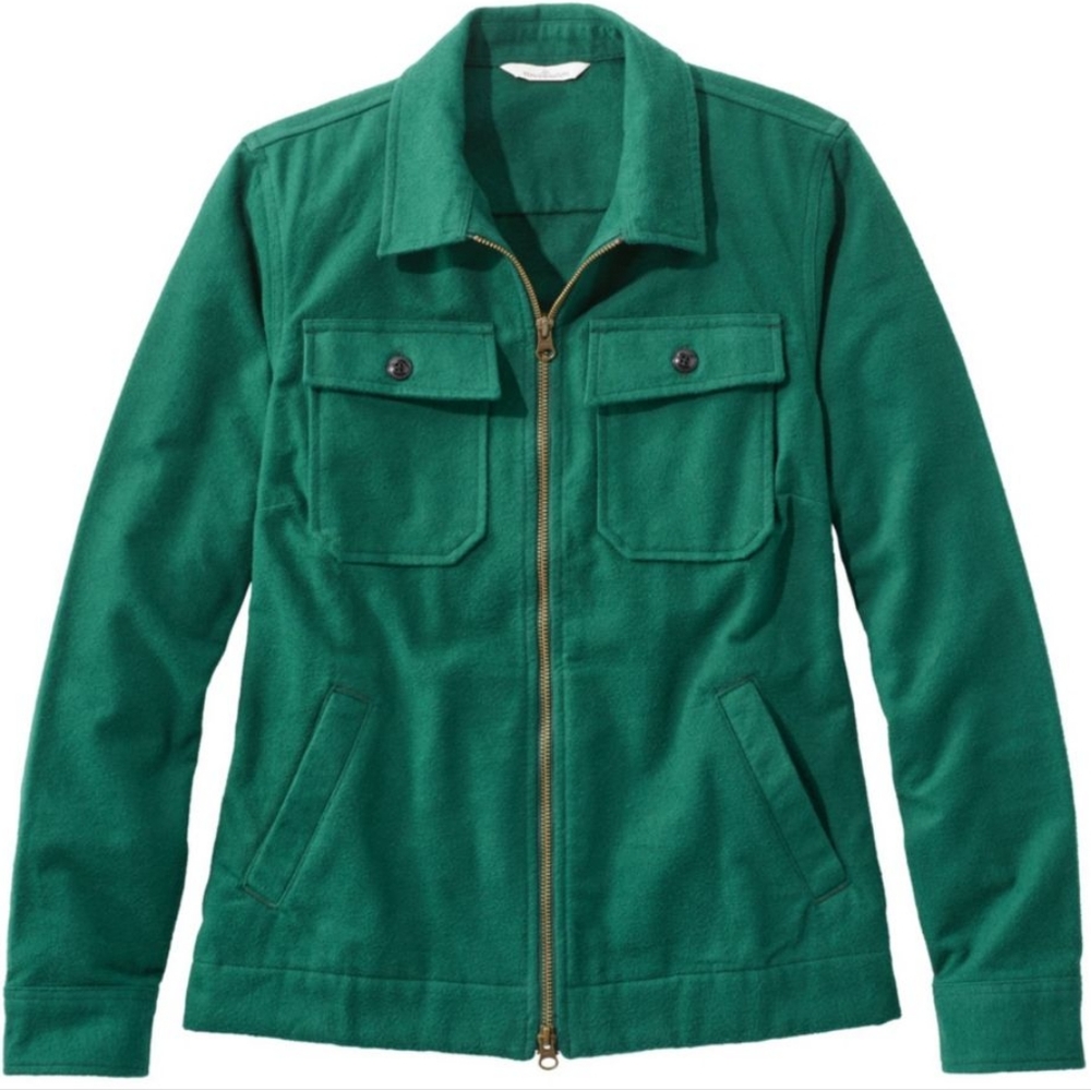 LL.Beans Signature Chamois Zip Shirt/Jacket: Women Medium
